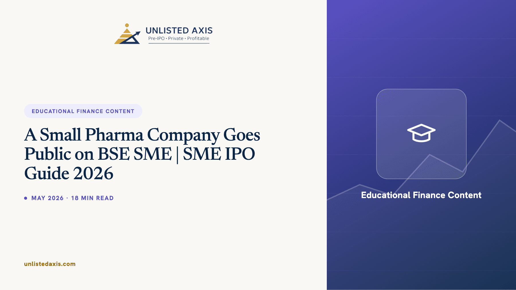 A Small Pharma Company Goes Public on BSE SME | SME IPO Guide 2026
