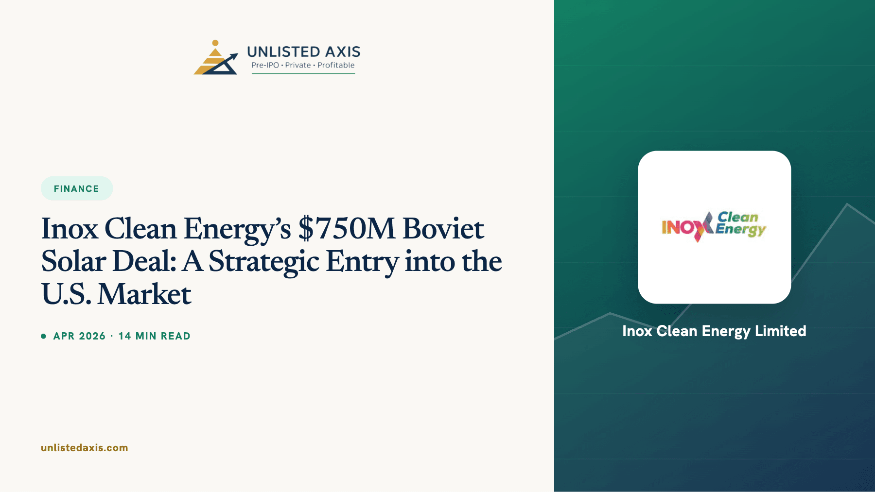  Inox Clean Energy’s $750M Boviet Solar Deal: A Strategic Entry into the U.S. Market