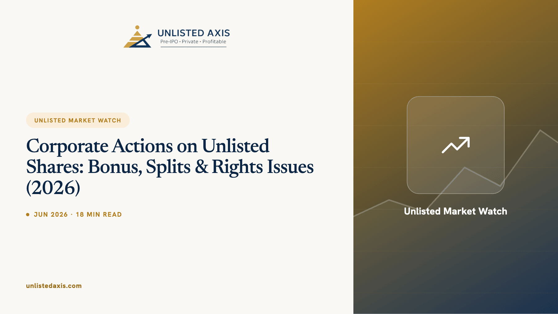 Corporate Actions on Unlisted Shares: Bonus, Splits & Rights Issues (2026)