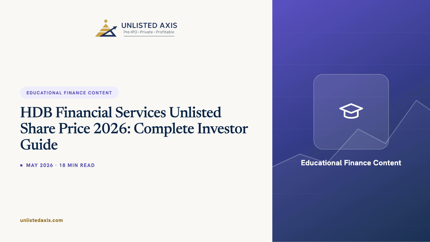HDB Financial Services Unlisted Share Price 2026: Complete Investor Guide
