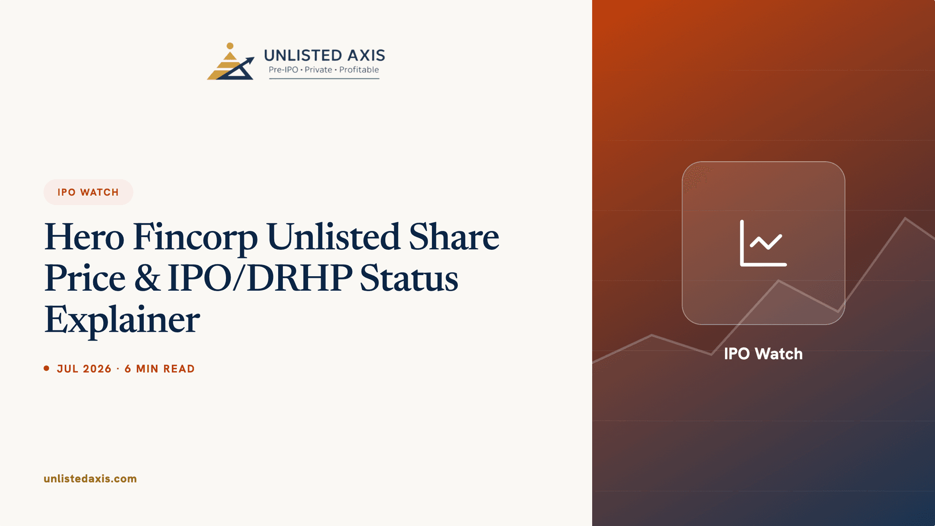 Hero Fincorp Unlisted Share Price & IPO/DRHP Status: A Factual Explainer