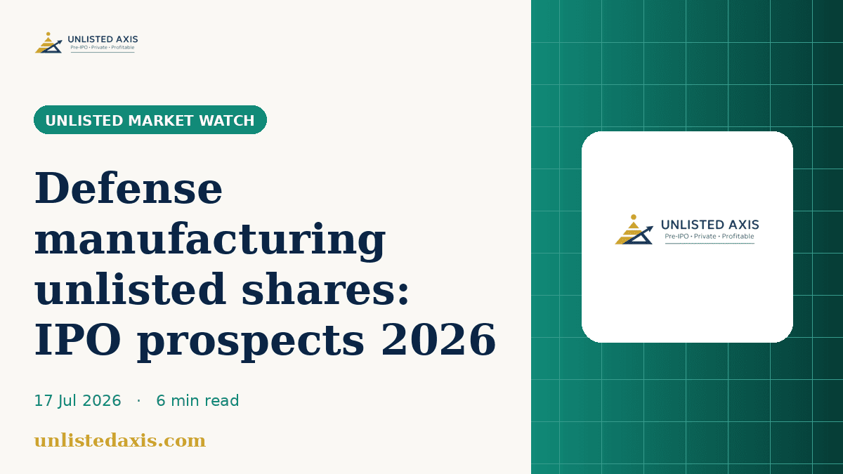 Defense manufacturing unlisted shares: IPO prospects 2026