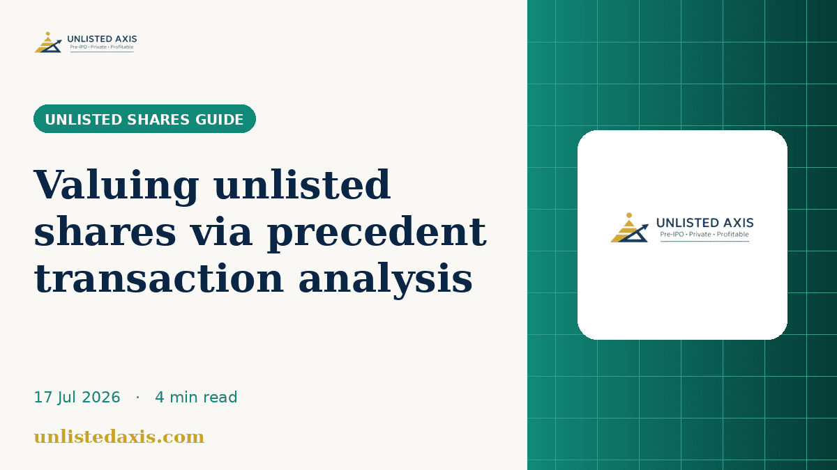 Valuing unlisted shares via precedent transaction analysis