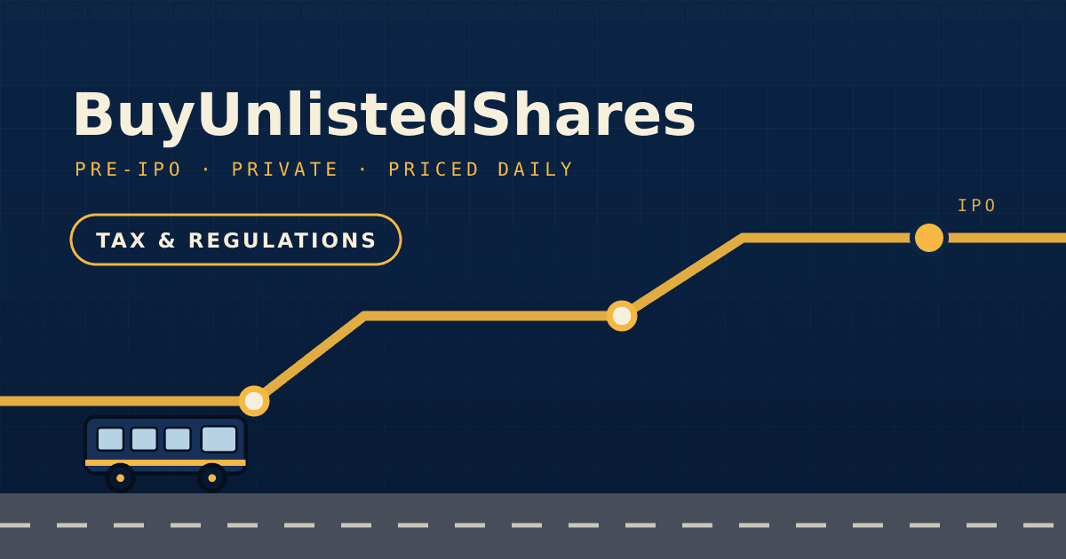 BuyUnlistedShares — Tax & Regulations cover